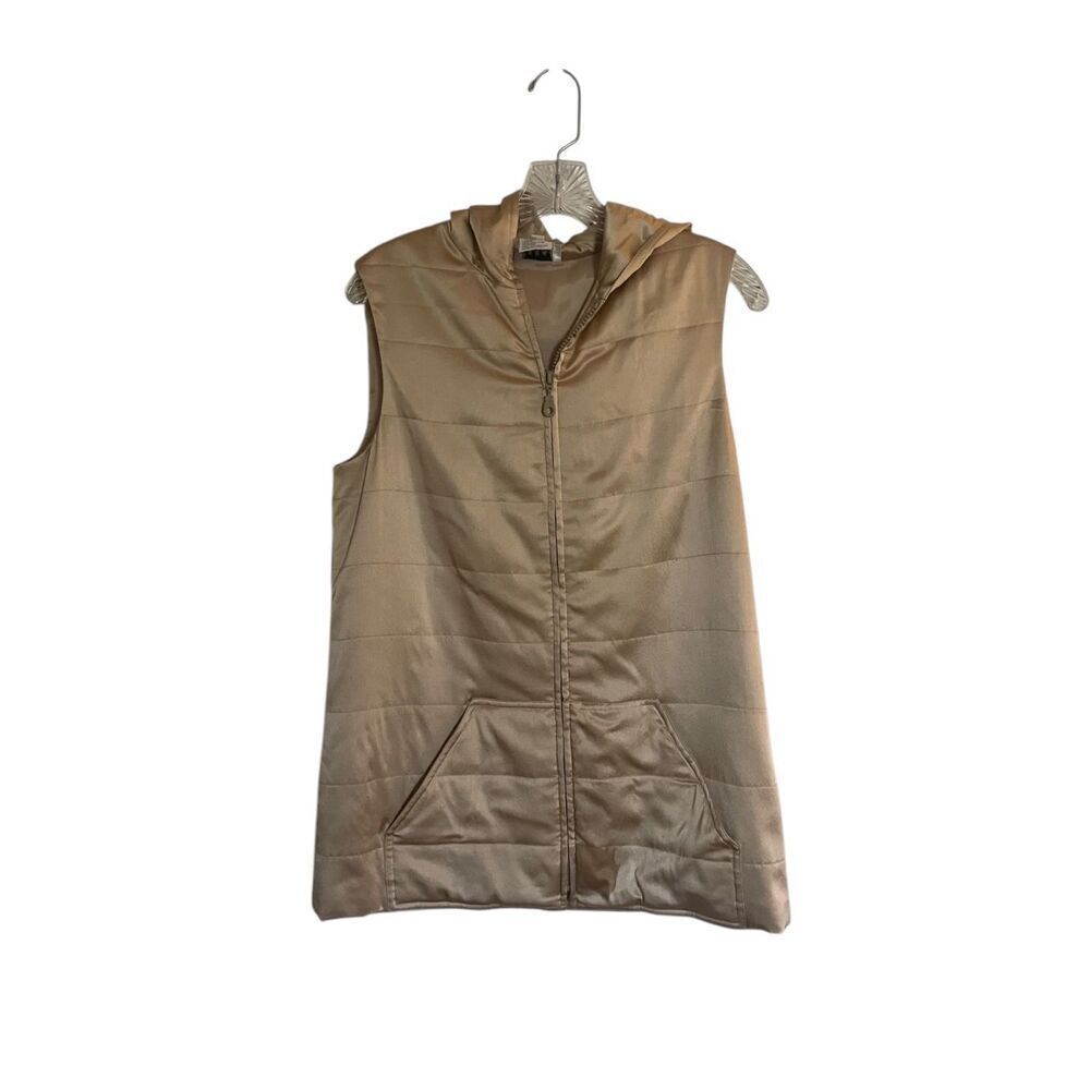 Oscar De La Renta Women’s Gold Hooded Vest Gold Size 8